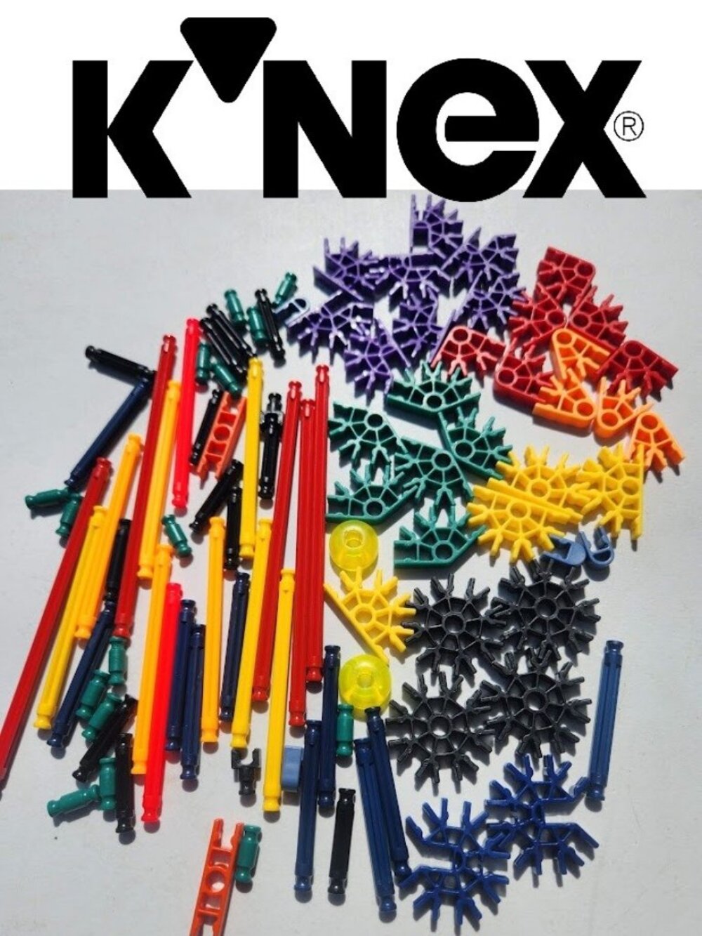 K'NEX Toy Building Set Bulk Lot Mixed Bundle Rods Connectors KNEX STEM Toy Rolle